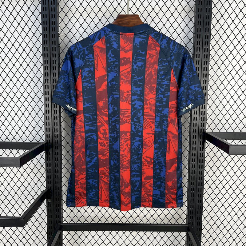 CAMISA DO BARCELONA 25/26 AZUL E VERMELHO EDIÇÃO ESPECIAL