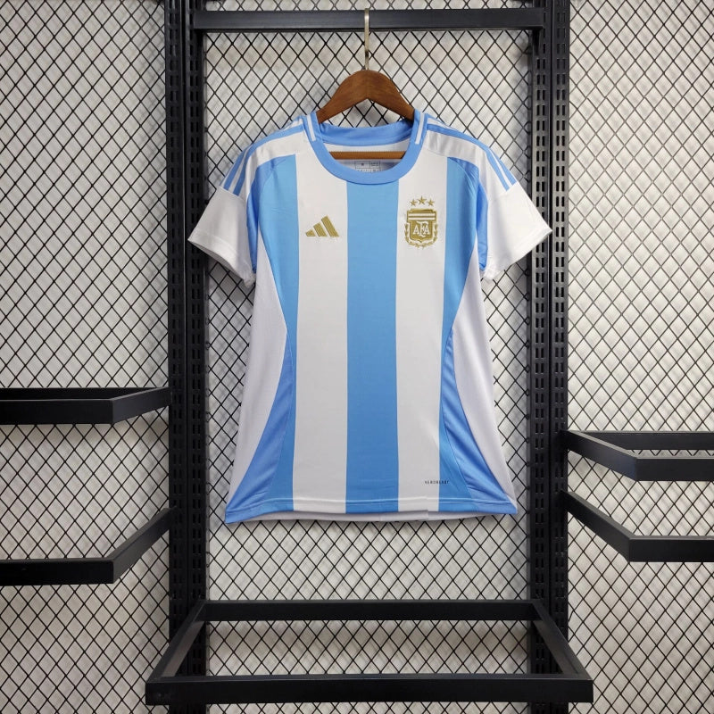 CAMISA FEMININA DA ARGENTINA 25/26 BRANCO E AZUL