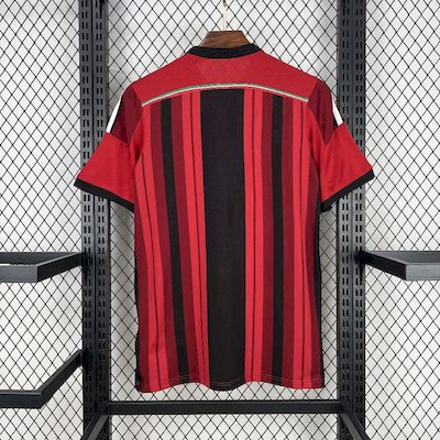 CAMISOLA RETRÔ DO MILAN 14/15 VERMELHO E PRETO