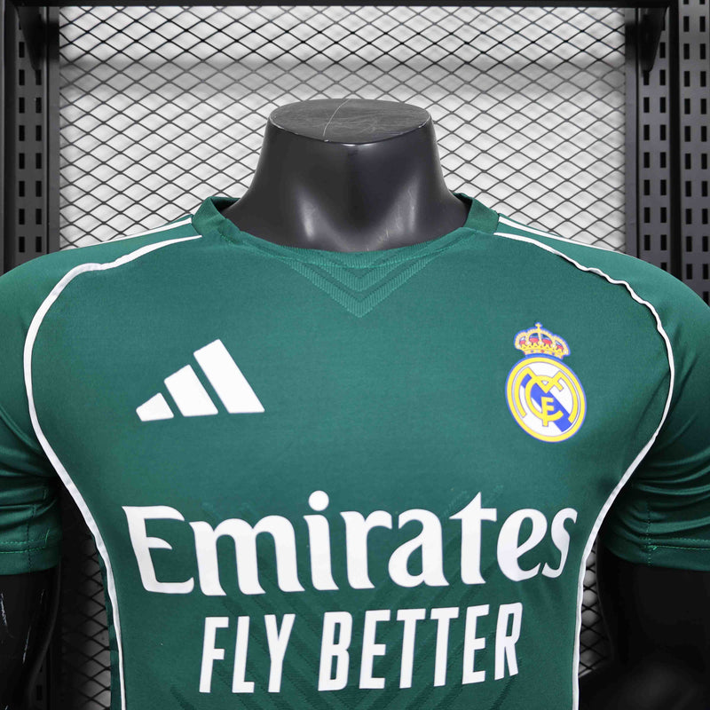 CAMISA VERSÃO PLAYER DO REAL MADRID 25/26 VERDE