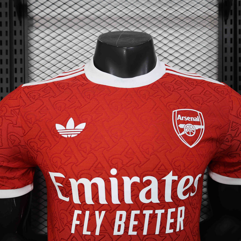 CAMISA VERSÃO PLAYER DO ARSENAL 25/26 VERMELHO