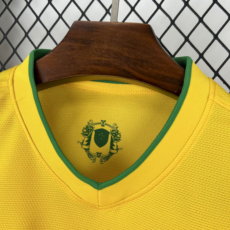 CAMISOLA RETRÔ DO BRASIL 12/13 AMARELO