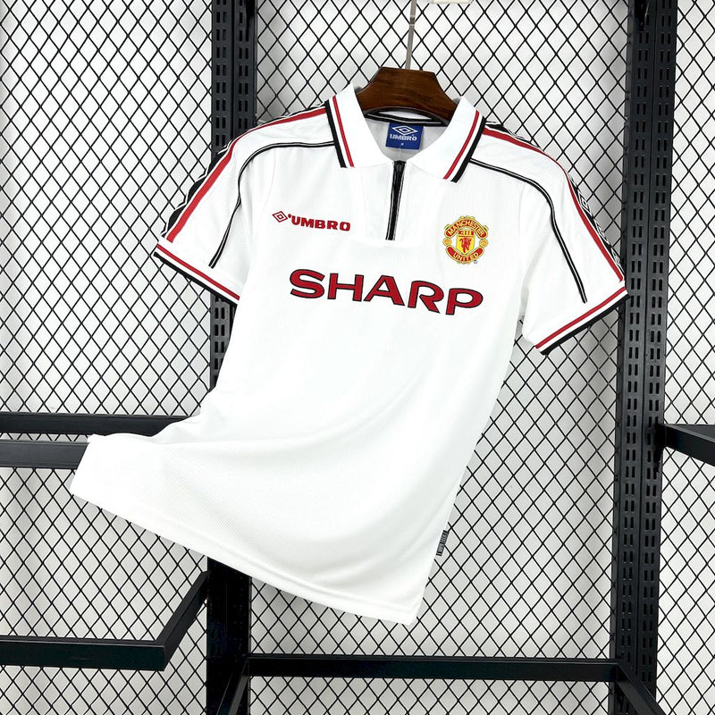 CAMISOLA RETRÔ DO MANCHESTER UNITED 98/99 BRANCO
