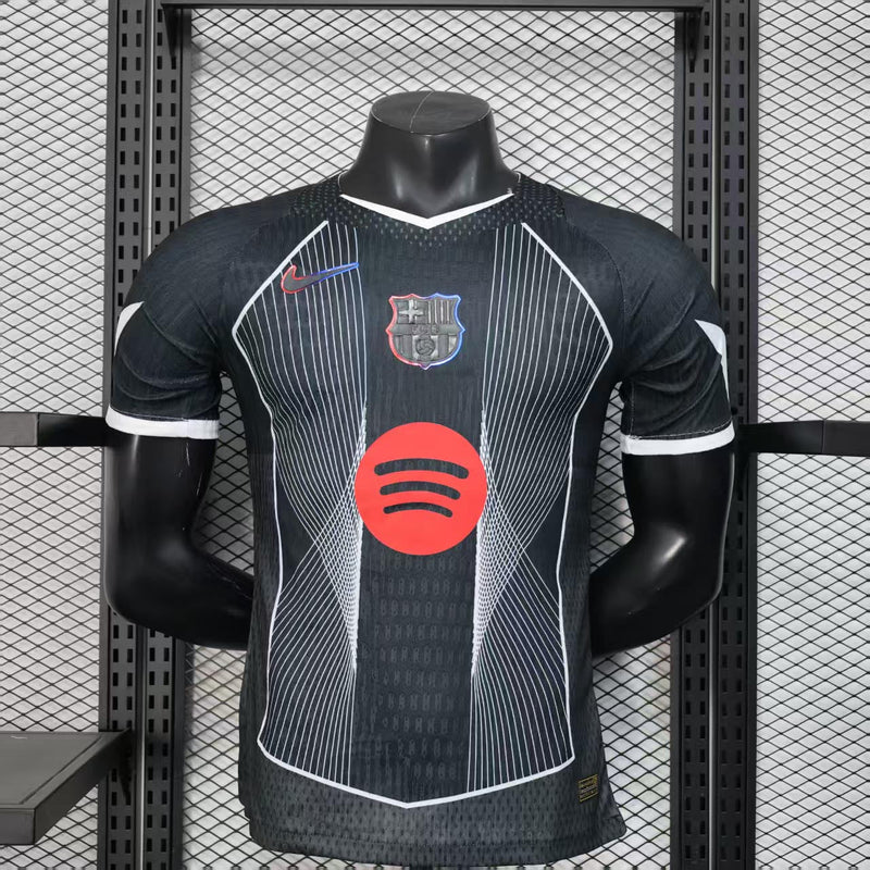 CAMISA VERSÃO PLAYER DO BARCELONA 25/26 PRETO