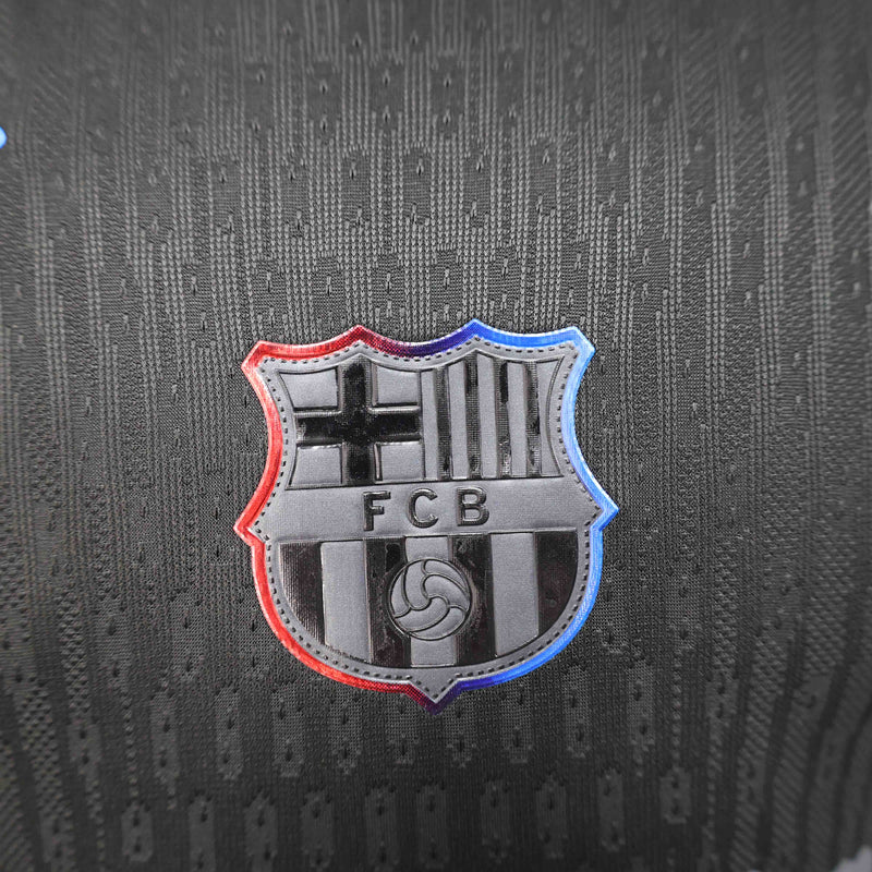 CAMISA VERSÃO PLAYER DO BARCELONA 25/26 PRETO