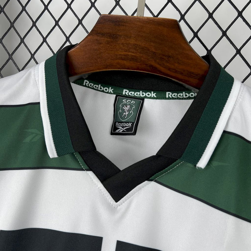 CAMISOLA RETRÔ DO SPORTING 99/00 VERDE E BRANCO