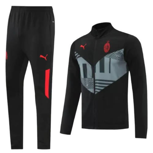 Fatos de Treino Milan - Masculino - Preto e Cinza