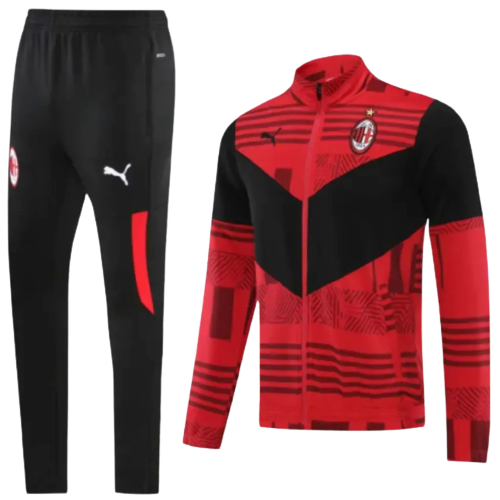 Fatos de Treino Milan - Masculina - Preto e Vermelho
