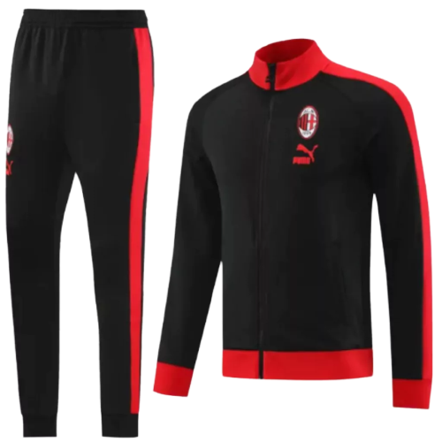 Fatos de Treino Milan - Masculino - Preto e Vermelho